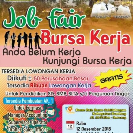 JOB FAIR (BURSA KERJA) DIIKUTI OLEH 50 PERUSAHAAN BESAR