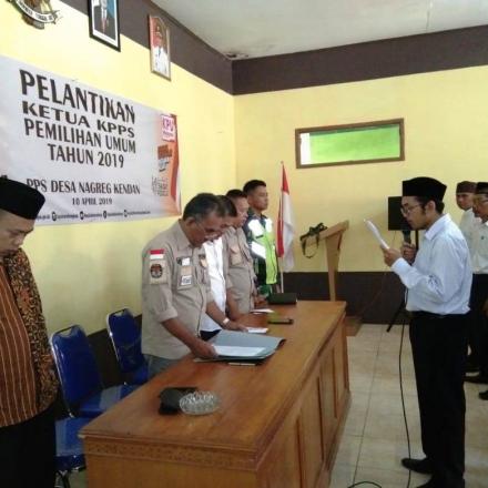 Pelantikan Ketua KPPS sewilayah Desa Nagreg Kendan