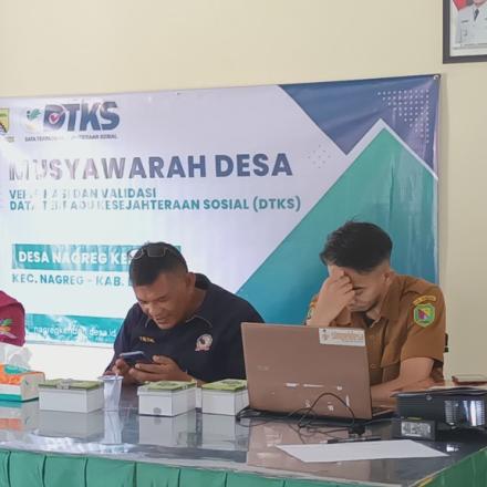 Musyawarah Desa (Musdes) Verifikasi dan Pemuktahiran data Terpadu Kesejahteraan Sosial (DTKS)